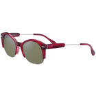 VINITA, Red Streaky Acetate with Shiny Silver Metal-Mineral Polarized 555nm Cat 3 to 3, hi-res image number null